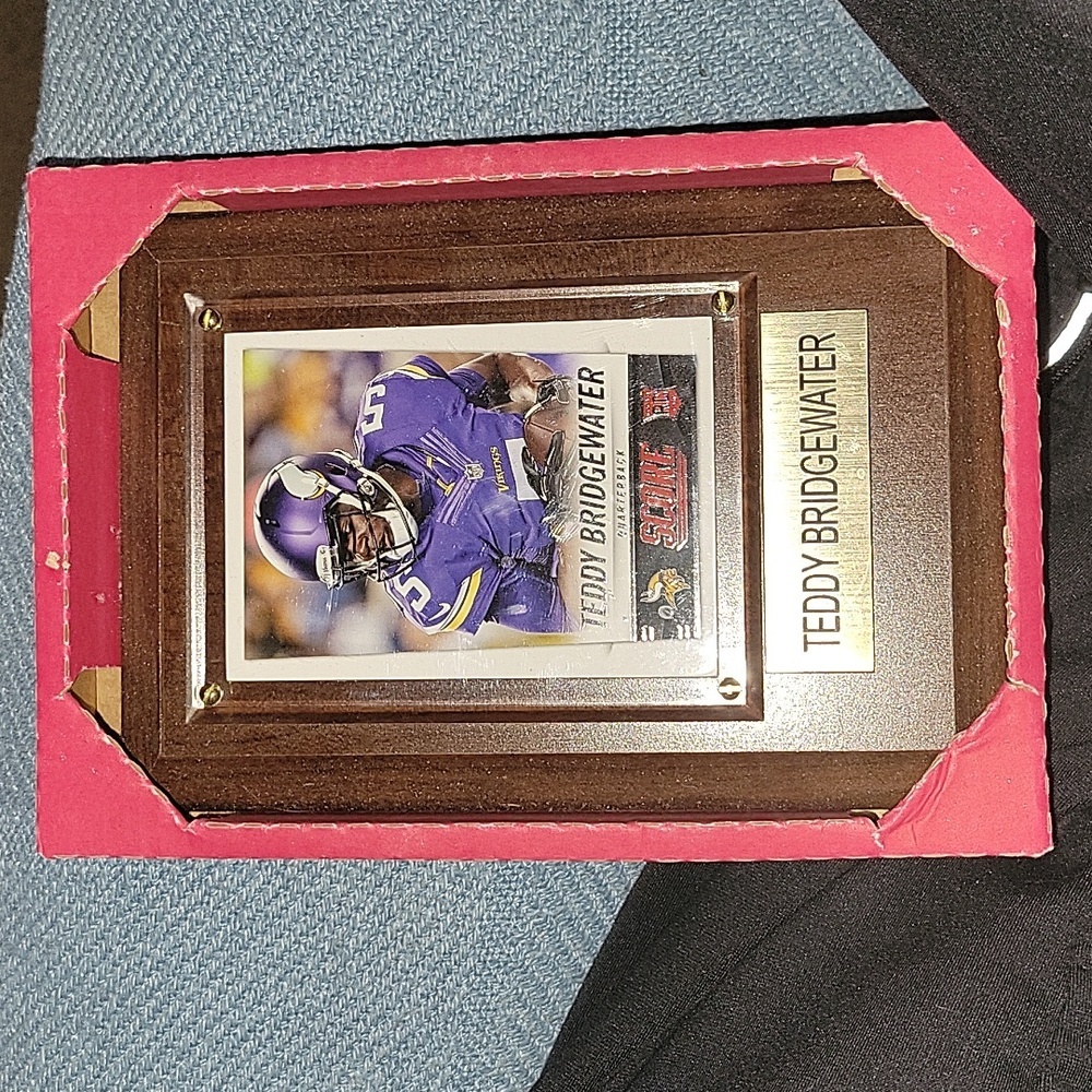 Teddy Bridgewater RC Minnesota Vikings Player Plaque New